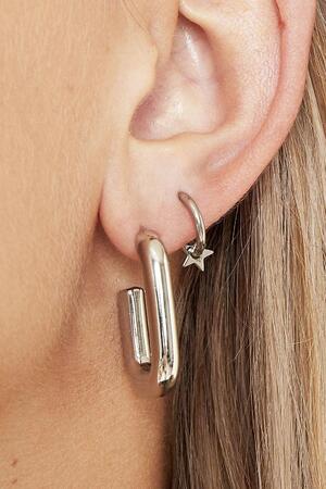Boucles d'oreilles Shimmer Large Argenté Acier inoxydable h5 Image2